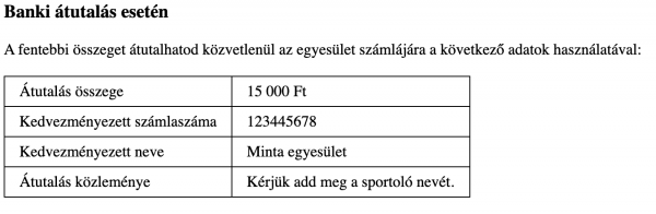 Átutalás magyarázat