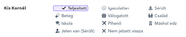 Sportoló visszajelzései