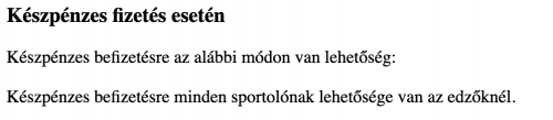 Készpénzes fizetés magyarázat