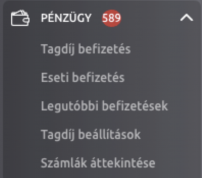 Pénzügy menü indikátor magyarázat